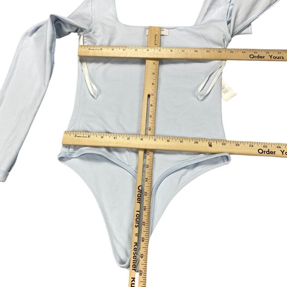 Aritzia Babaton Contour Second-skin Squareneck Bodysuit Heather Chrome Size S - Picture 7 of 16